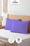 |   Set of 2 Combed Cotton Pillowcases |   100% Cotton |   50 X 70 cm |   Zippered - 2
