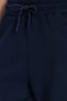 Women's Relax Fit Comfortable Cut Waist Tie Jacquard Elastic Navy Blue Palazzo Trousers - 6