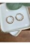 Xuping Stainless Steel Pearl Rose Gold Earrings - 6