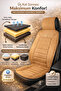 Fiat Linea 2007 and Later Compatible Vento 2-Piece Front Car Seat Cushion Anti-Sweat Anti-Slip Base Tan - 4