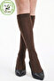 Women's Brown Natural Bamboo Knee-High Socks