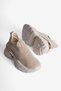 Women's Sneaker Thick Sole Slip on Sports Shoes Aurex Beige - 4