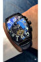 Sewor Automatic Mechanism Black Leather Cord Men Wrist Watch