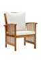 4 Piece Garden Lounge Set with Cushions Solid Acacia Wood - 5