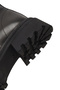 Women's Black Zippered Thick Soled Leather Boots 25Wfd140618 - 8