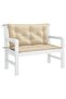 Garden Bench Cushion Beige 100x(50+50)x7cm Oxford Fabric - 2