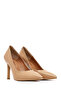 Women's Beige Thin Heeled Genuine Leather Stiletto, Heeled Shoes 25Afd161818 - 3