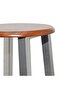 Bar Stools 4 pcs Silver and Brown MDF - 2