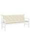 Garden Bench Cushion Cream White 150x(50+50)x7cm Oxford Fabric - 2