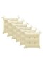 Garden Chairs with Cream White Cushions 6 pcs Solid Teak Wood - 7