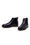 Men's Black Leather Chelsea Boots 25Wfd6719Ft - 4