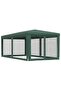 Party Tent with 6 Mesh Sidewalls Green 3x6 m HDPE - 4