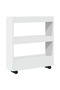 Narrow Storage Trolley 3 Tier White Engineered Wood - 5
