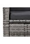 7 Piece Garden Dining Set with Cushions Grey - 7