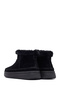 Women's Black Zippered Thick Soled Suede Leather Teddy Boots 25Wfd205210 - 6