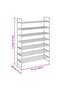 Shoe Rack with 7 Shelves Metal and Plastic Black - 3