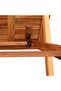 Sun Lounger with Table Solid Acacia Wood - 7