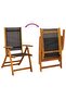 Folding Garden Chairs 6 pcs Solid Wood Acacia and Textilene - 7