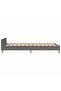 Bed Frame without Mattress Dark Grey 90x200 cm Fabric - 5