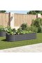 Garden Raised Bed 240x80x44 cm Galvanised Steel Grey