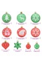 Christmas Bauble Set 40 pcs Red and Green Plastic - 3