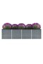 Garden Raised Bed Galvanised Steel 320x80x77 cm Grey