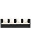 Garden Bed with Cushion & Pillows Poly Rattan Black - 4