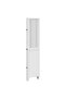 Room Divider 5 Panels White Solid Wood Paulownia - 4