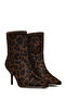 Women's Leopard Print Thin Heeled Leather Boots 25Wfd4912W2 - 6