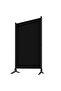 3-Panel Room Divider Black 260x180 cm - 2