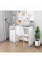 Desk with Drawers White 110x50x76 cm Engineered Wood
