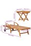 Sun Loungers 2 pcs with Table Solid Teak Wood - 3