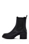 Women's Black Thick Heeled Chelsea Boots 25Wfe251618 - 4