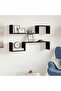 Wall Shelf 2 pcs Black 100x15x20 cm Engineered Wood