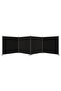 4-Panel Room Divider Black 698x180 cm Fabric - 2