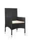 4 Piece Garden Lounge Set with Cushions Black Poly Rattan - 7