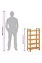 Shoe Rack with 5 Shelves 50x27x100 cm Solid Oak Wood - 6