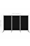 3-Panel Room Divider Black 260x180 cm - 3