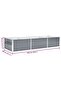 Garden Raised Bed Galvanised Steel 240x80x45 cm Grey - 3