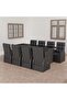 9 Piece Outdoor Dining Set with Cushions Poly Rattan Black
