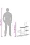 Flower Stand with Wheel 94.5x25x92.5 cm Black Metal - 3