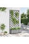 Planter with Trellis Grey Solid Wood Fir - 2