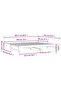 Pull-out Day Bed without Mattress 2x(80x200) cm Solid Wood Pine - 3