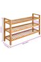 Shoe Rack with 3 Shelves 100x27x60 cm Solid Oak Wood - 3