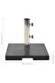 Parasol Base | Black | Granite, Stainless Steel | 20kg, 40 x 40 x 4.5 cm - 3