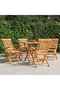 Folding Garden Chairs 4 pcs 56x63x90 cm Solid Wood Teak