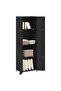 Garden Storage Cabinet Black 59x40x180 cm Poly Rattan - 2
