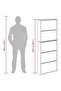 Shoe Cabinet 5-Layer Mirror White 63x17x169.5 cm - 7