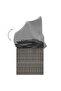 Outdoor Lounge Bed with Roof and Cushions Grey Poly Rattan - 6