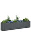 Garden Raised Bed 400x80x81 cm Galvanised Steel Grey - 2